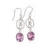Morganite Gemstone 925 Sterling Silver Jewelry Handmade Dangle Earrings 2.00" EE-17-11