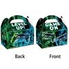 Blue-Green Lightning Glitch Game Controller Birthday Party Tableware Set
