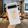 For Google Pixel 10 Pro 10A Phone Case Pixel 9 Pro XL Pixel 8 Pro 9A 8A 7A 7 6A 6 Pro Soft TPU Cover Crown Letter A To B