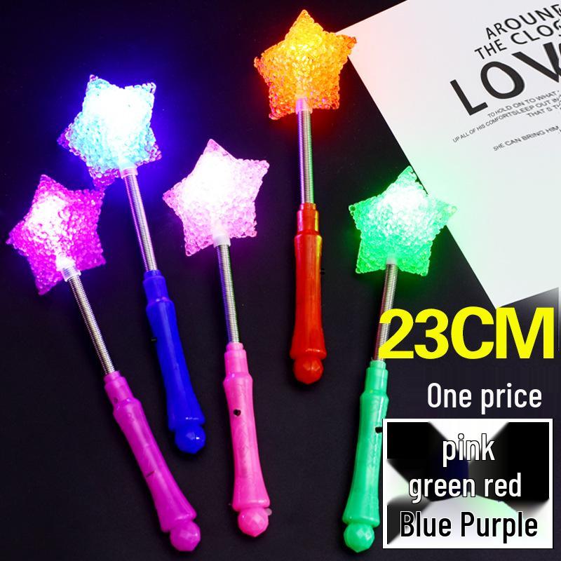 Magic Light-Up Concert Glow Sticks: Fairy Flashing Star Props