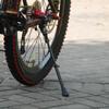 Bike Kickstand Adjustable Height Angle Aluminum Alloy Lightweight Sturdy Black Mountain Bike Side