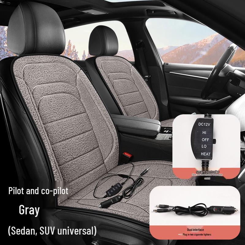 Graphene Heated Winter Car Seat Cushion with Multi-Level Temperature Control & Non-Slip Design