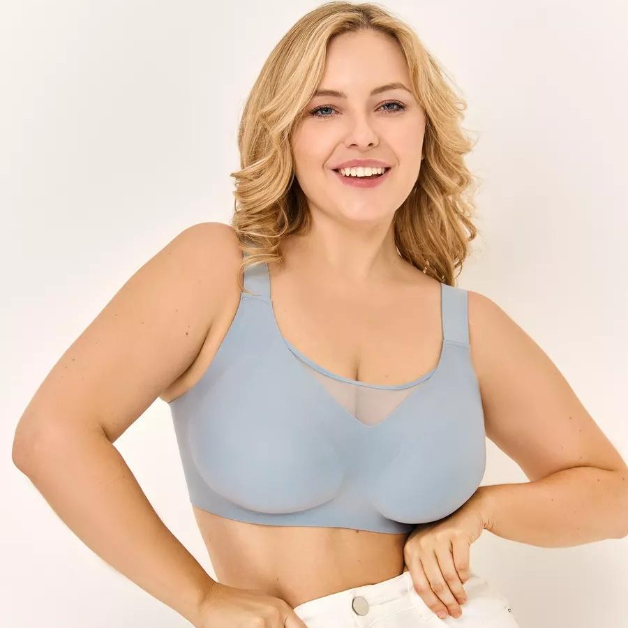 Seamless Large Breasts To Show Small Push-up Large Size Bra To Reduce The Side Breasts Without Steel Ring Jelly Glue Underwear