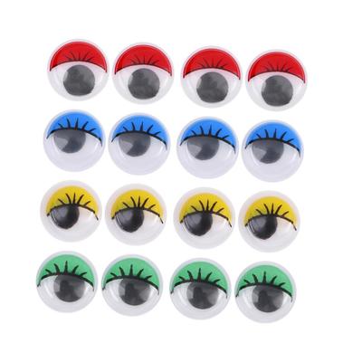 HOODANCOS 100pcs Wiggly Eyes Animal Stickers with Eyelashes for Moving Eyes, DIY Cartoon Eyes Accessories for Playsets, DIY Animal Eyes, DIY Crafts,