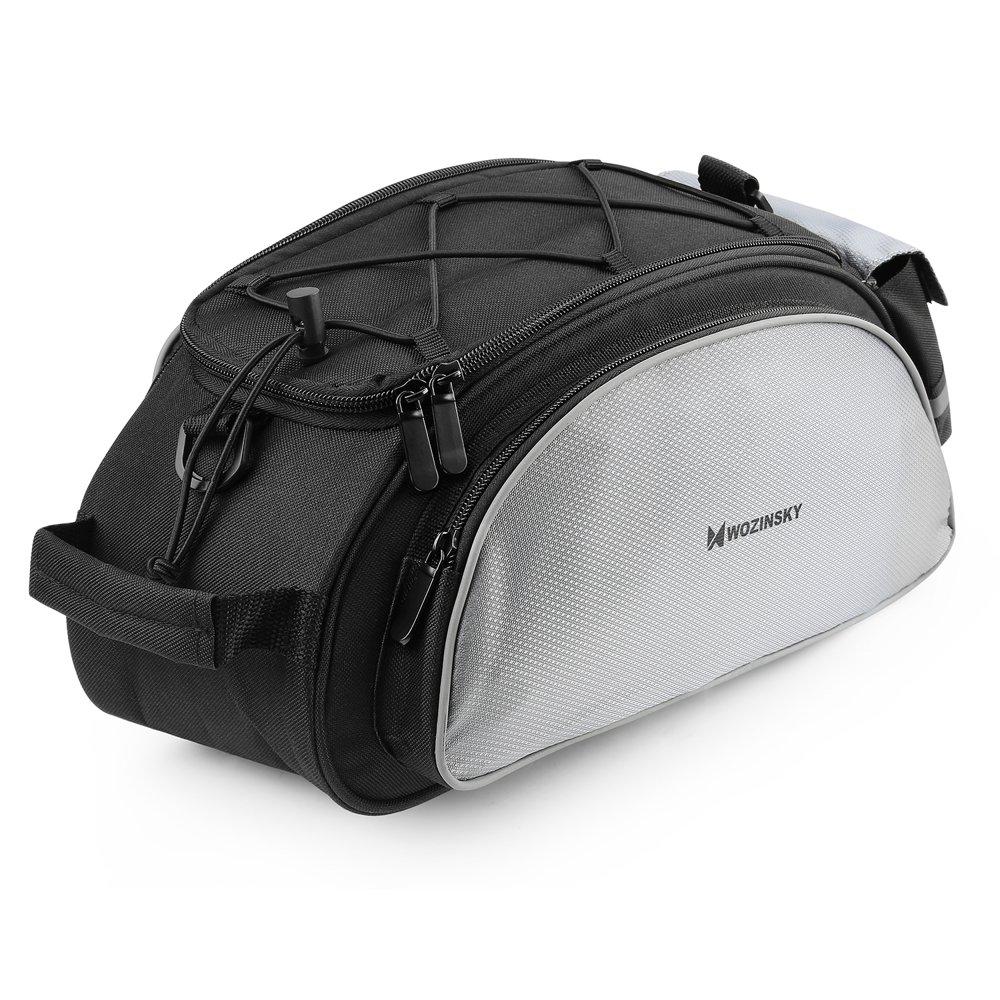 Bicycle trunk bag with shoulder strap 13l black