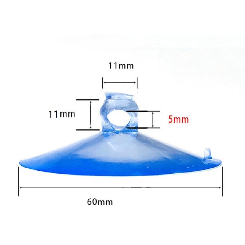 30/40/50/60mm Suction Cups with Holes Sucker Pads with Holes Perforated Suction Cup for Glass Window Decor Wedding Car 10PCS