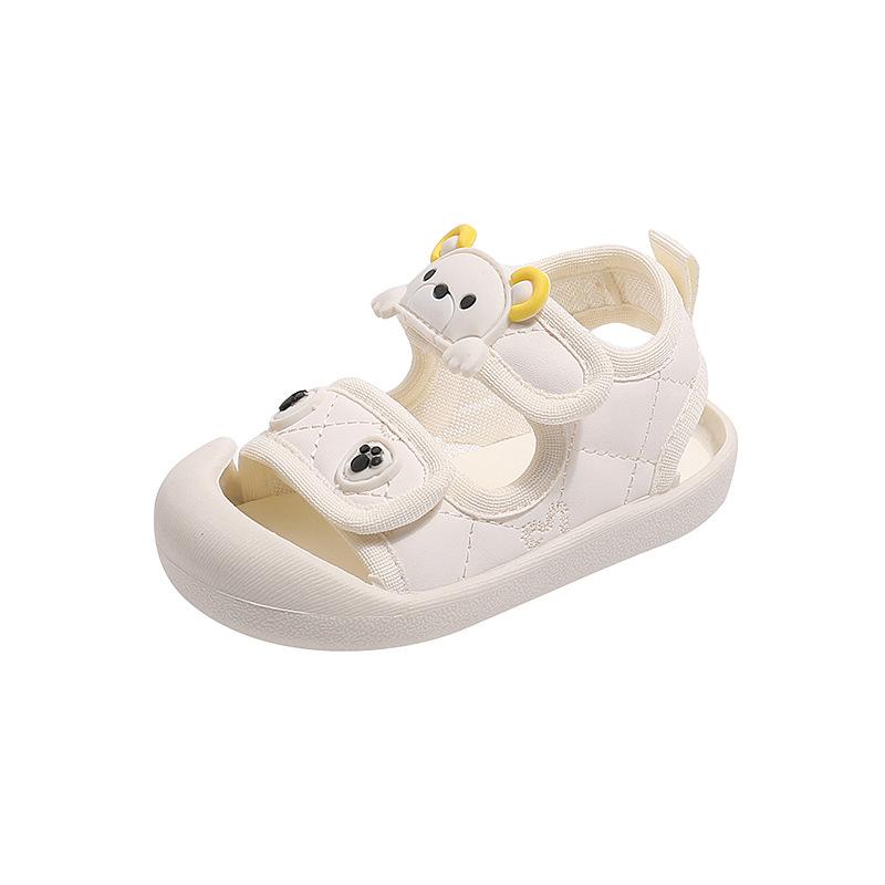 Baby Shoes for Boys, Summer Toddler Sandals, Soft-soled Simple Bear Design, Children's Shoes, Closed-toe Beach shoes1One2Years Old