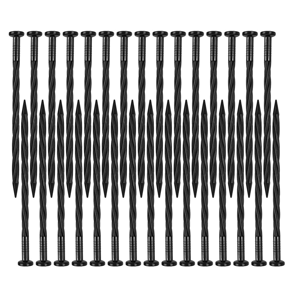 30Pcs Plastic Tent Stakes Spirals Garden Landscape Stakes Landscape Edgings Stakes Outdoor Ground Nails for Lawn