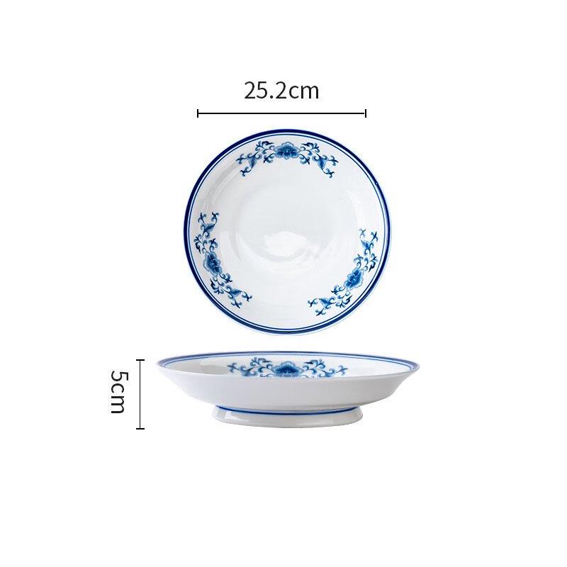 Blue & White Porcelain Pedestal Serving Plate