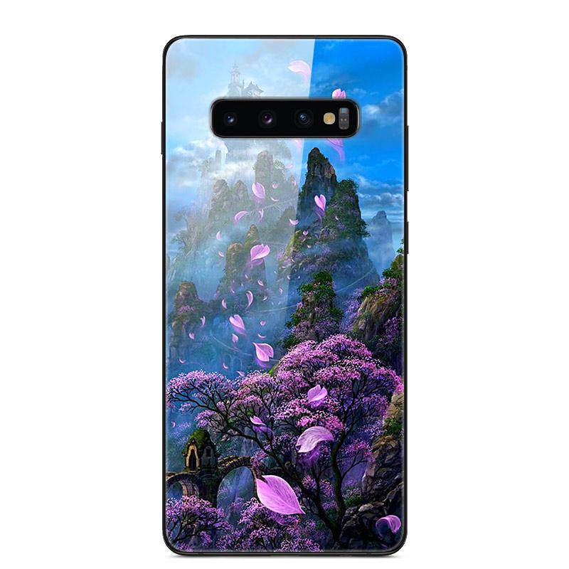 For Samsung S10 Plus Case Tempered Glass Hard Phone Back Cover Coque For Samsung Galaxy S10E S 10 5G S10plus Bumper Cases Capa
