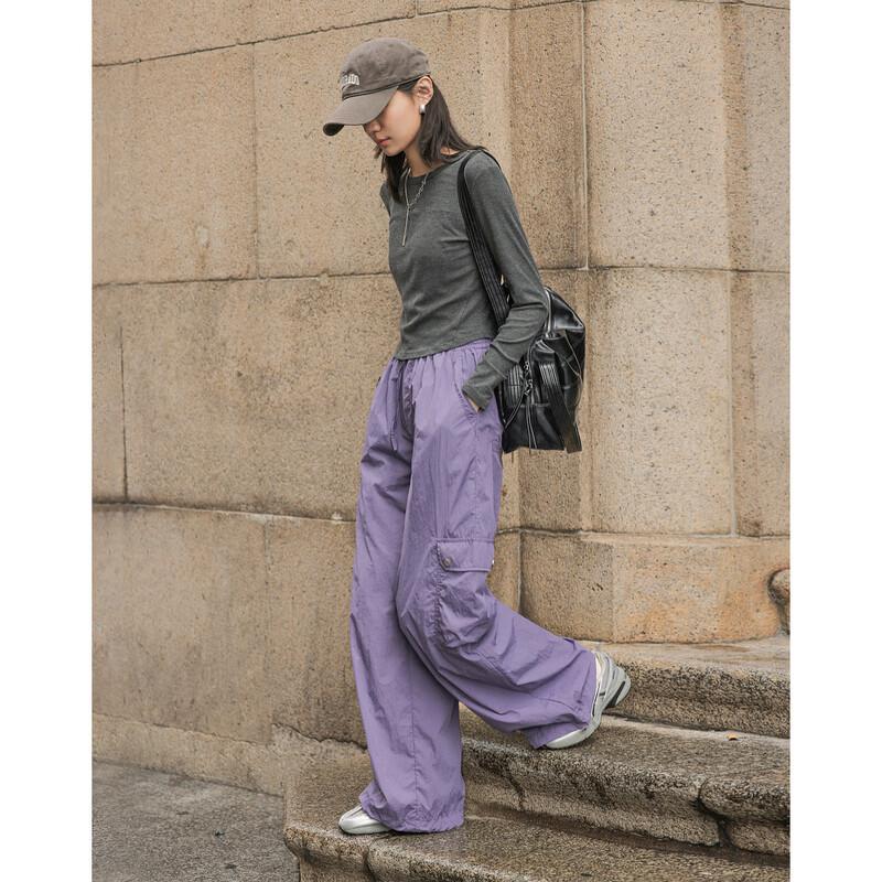 Demana Women's Spring Sporty Loose Fit Straight Leg Cargo Pants
