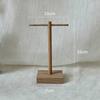 Premium Walnut Wood Earring Display Stand - Vintage Cross Jewelry Holder for Studs & Dangles