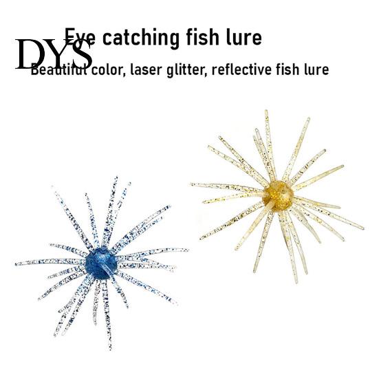Long Skirt Lure 9CM/2.8G 11CM/8.7G TPE Bionic Sea Urchin Floating Simulation Artificial Versatile Fishing Bait Saltwater Shore Dice Soft Bass