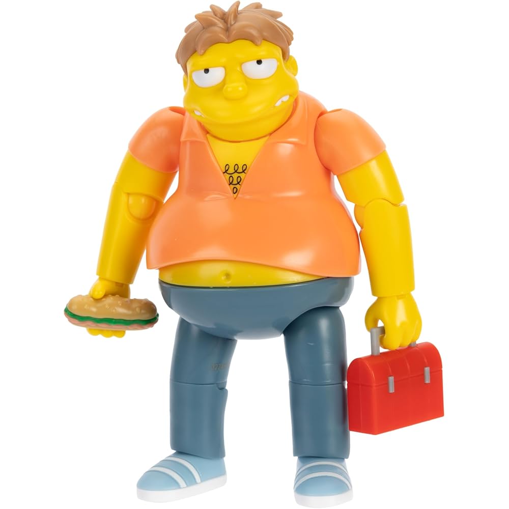 Simpsons 5-Inch Action Figure Barney Gumble with Sub & Lunch Box Wave #4