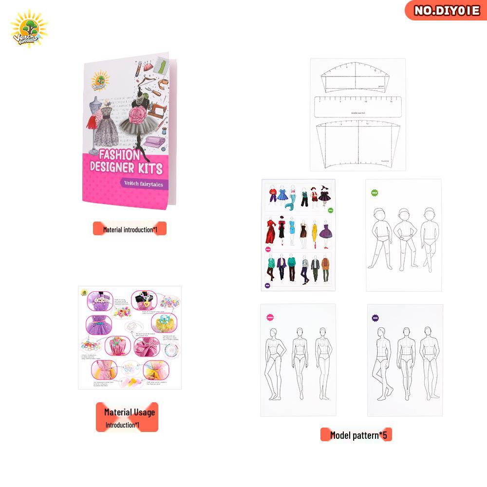 DIY Sewing Set for Creative Girls Ages 6-12: Design and Make Children's Clothing