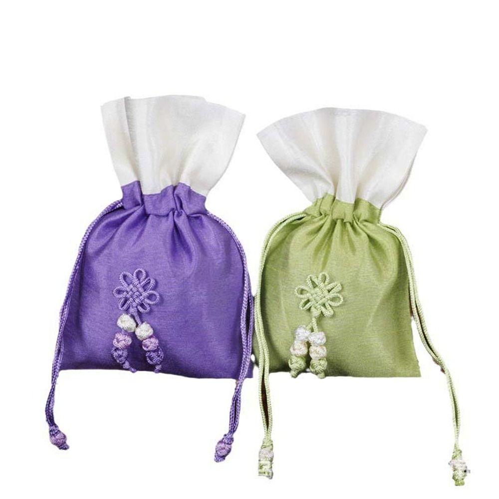 Candy Bag Drawstring Storage Bag Chinese Knot Jewelry Packaging Bag Chinese Style Sachet  Party