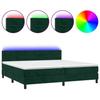 Maison Exclusive - Sommier à lattes de lit avec matelas LED Vert foncé 200x200 cm