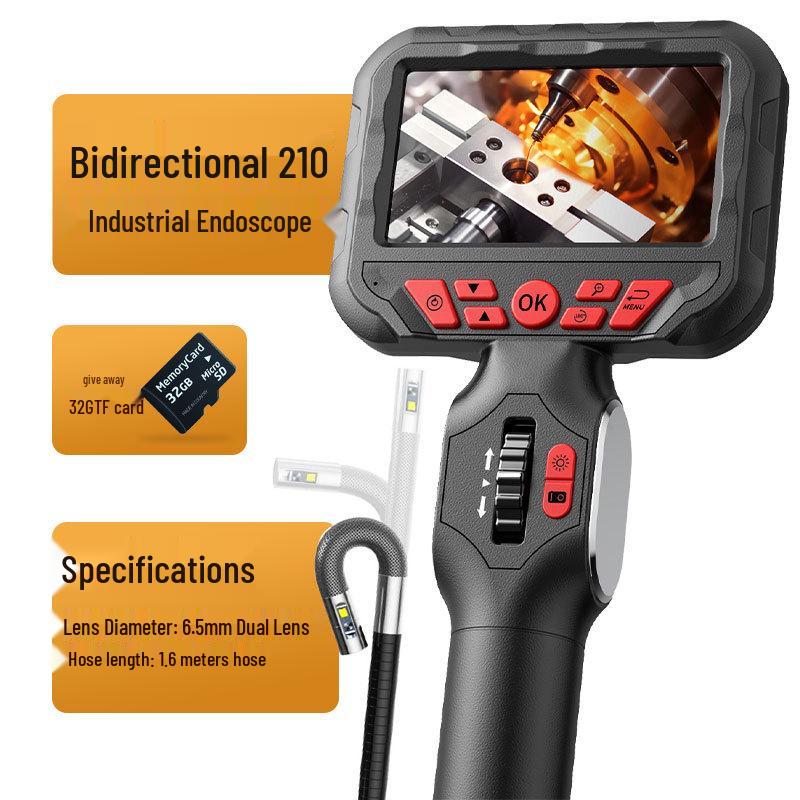 360° Rotating Industrial Endoscope with 6mm HD Camera for Automotive Engine Inspection