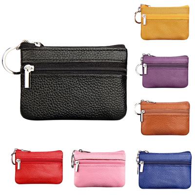 Nuovo mini portamonete da donna in pelle con cerniera e piccolo portafoglio portachiavi