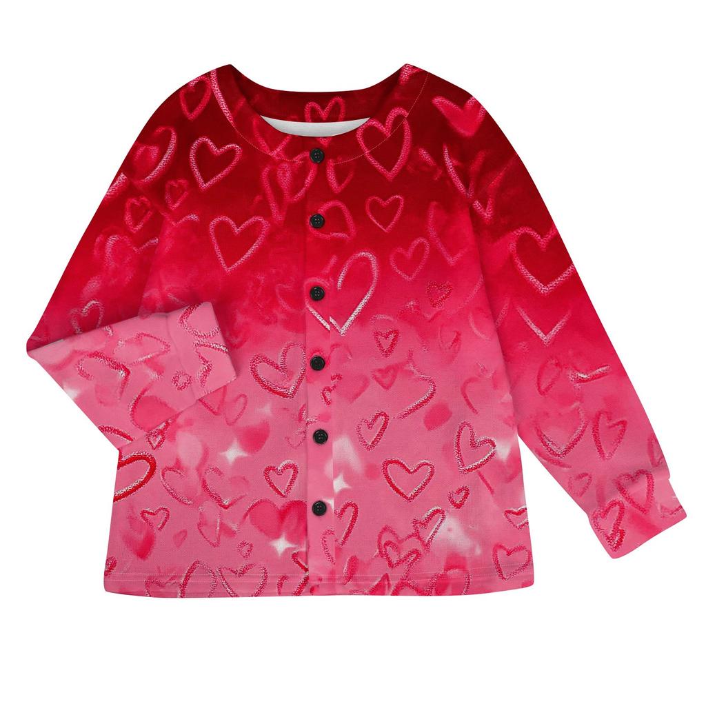 Women's Fashion  Long Sleeve Warm Knit Print Coat Top