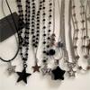 Punk Rock Vintage Star Pendant Chain Necklace For Men Women Charm Hip Hop 90s Y2K Grunge Goth Aesthetic Trendy EMO Accessories