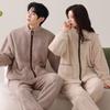 Couple Pajamas Women'S Autumn And Winter Coral Fleece Thickened Fleece Warm Flannel Zipper Men'S Loungewear Set