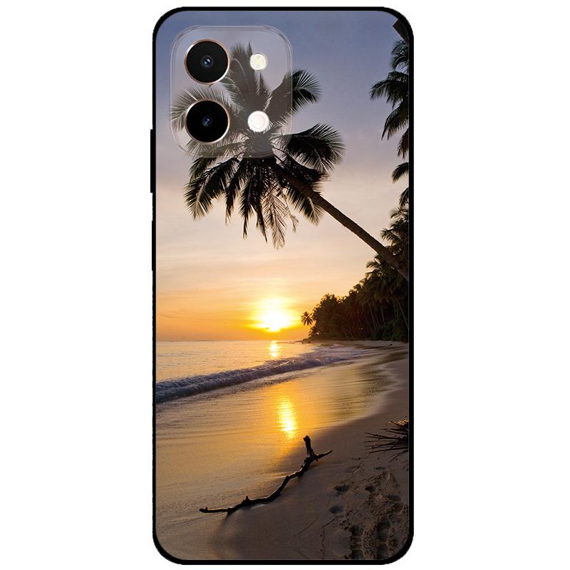 For Vivo Y28 4G Case 6.68'' Black TPU Silicon Cartoon Protection Cover for VivoY28 Y 28 4G Shockproof Capa Wolf Animals Soft Bag