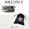 [$ole only] Sole Only Belt, Glittery Black Bling Bling Hip Hop Western CZ Diamond Cool Men's Women's Sequin (Black, 105)