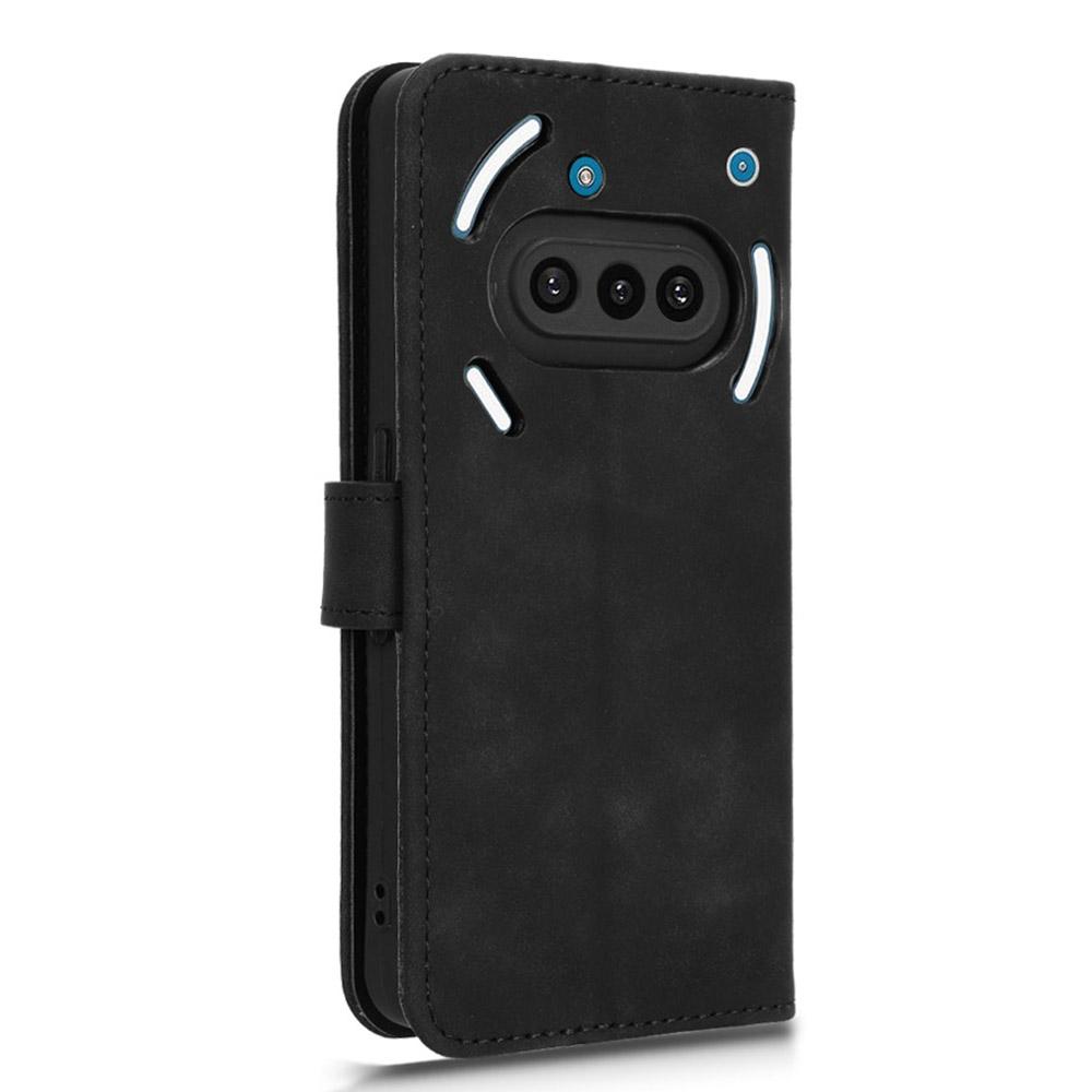 For ingenting telefon (3a) Lær Etui Hudfølelse Anti-fall Lommebok Flip Telefondeksel