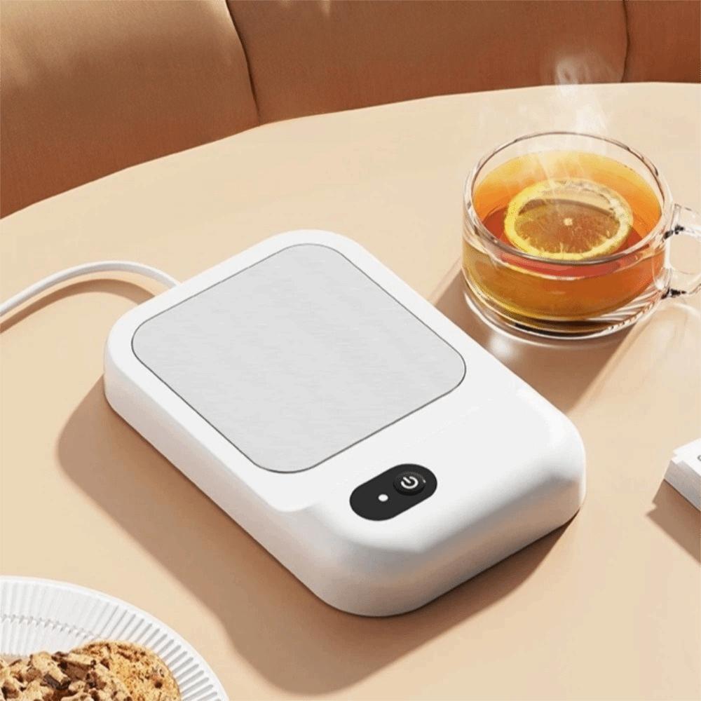 Intelligent Electric Cup Warmer Energy Saving Anti-slip Base Coffee Mug Warmer Low Noise Rapid Warming Heating Coaster