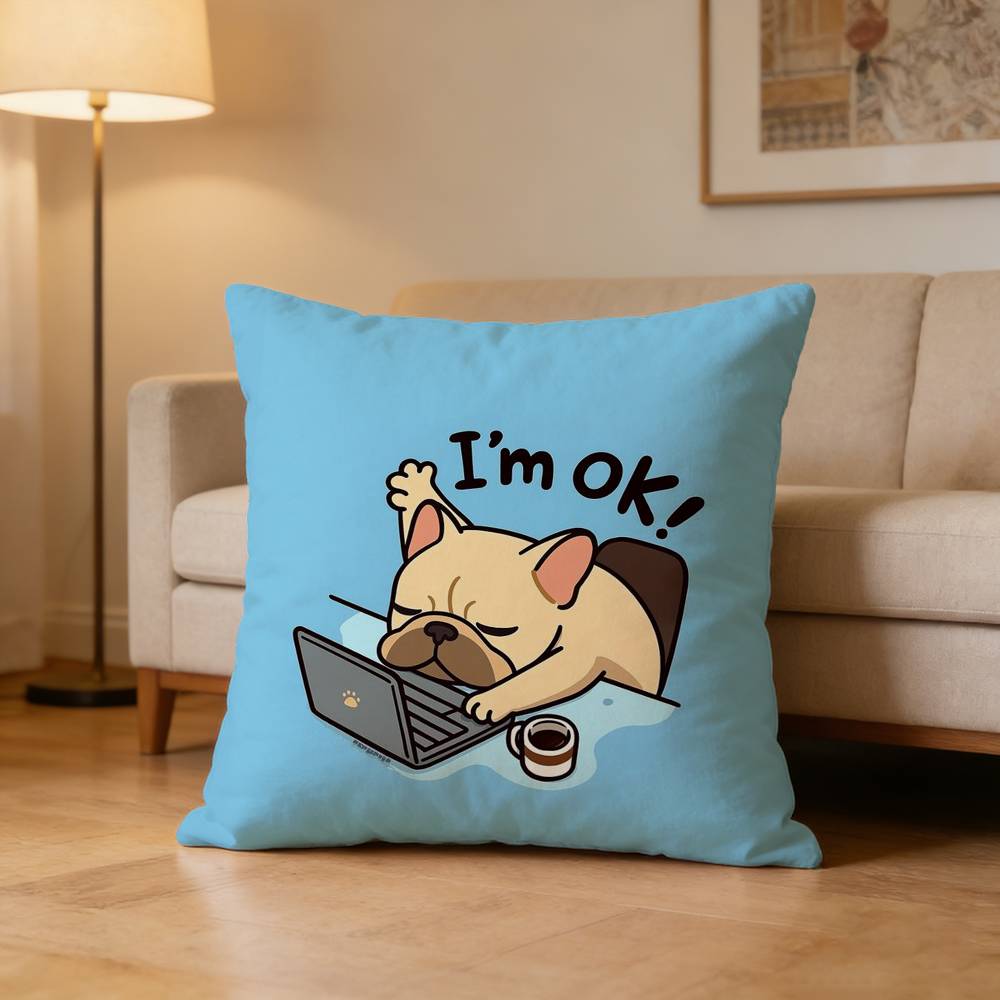 cute French Bulldog Pillow Case Pattern Printed Pillowcase For Living Room Sofa Cushion Cover