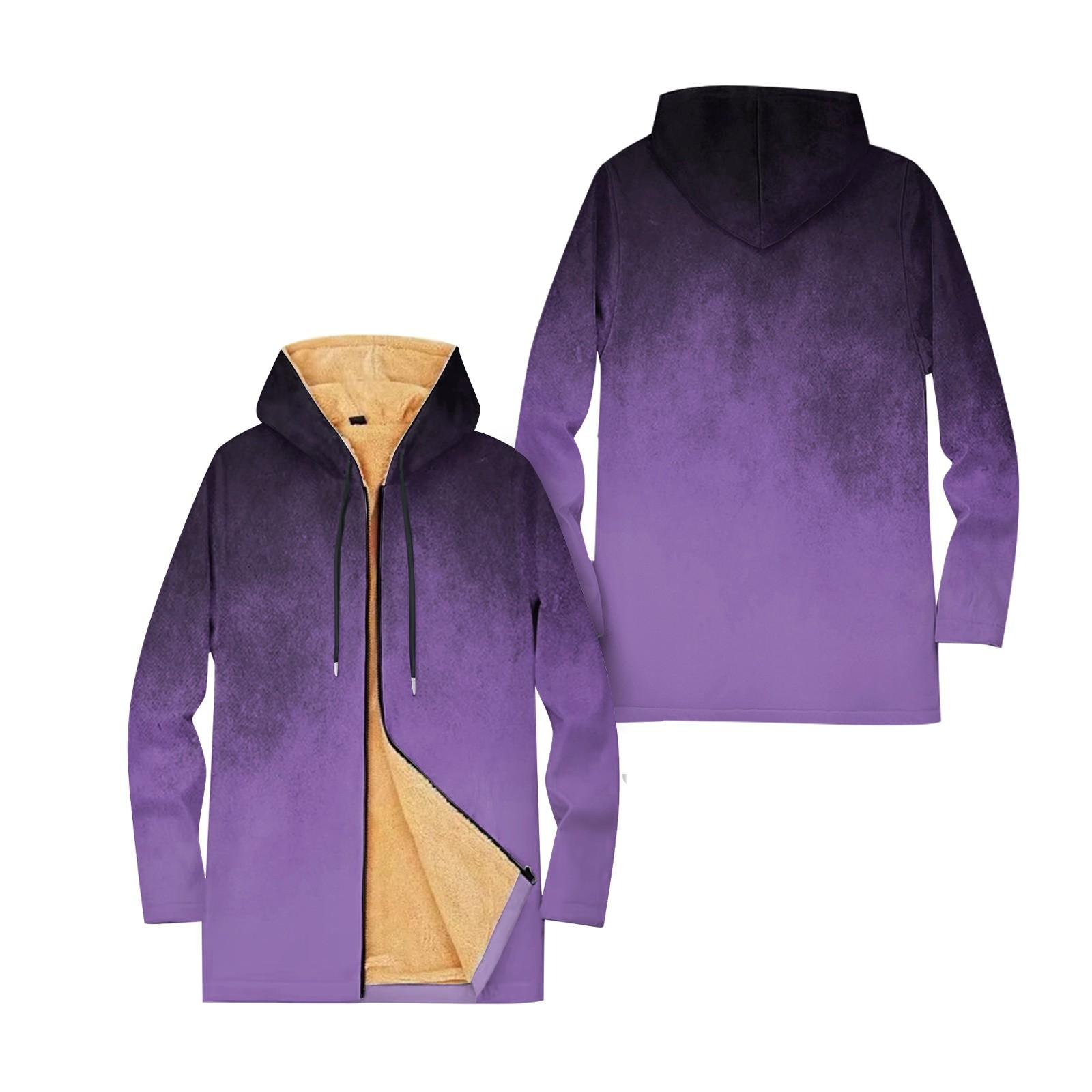 

Мужская плотная куртка с карманами на молнии и карманами, вставленными в хлопковую куртку XL фиолетовый