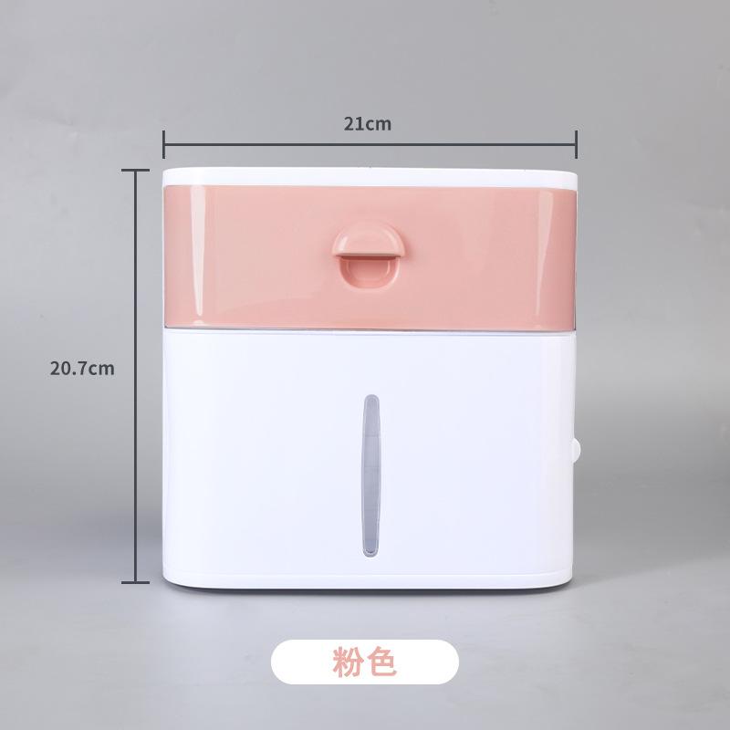Wall Mounted Plastic Tissue Box Face Towel Storage Box Household Tissue Paper Box Creative Bathroom