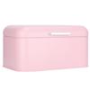 Pink Iron Bread Container Organizer NonToxic Retro Household Kitchen Storage Case