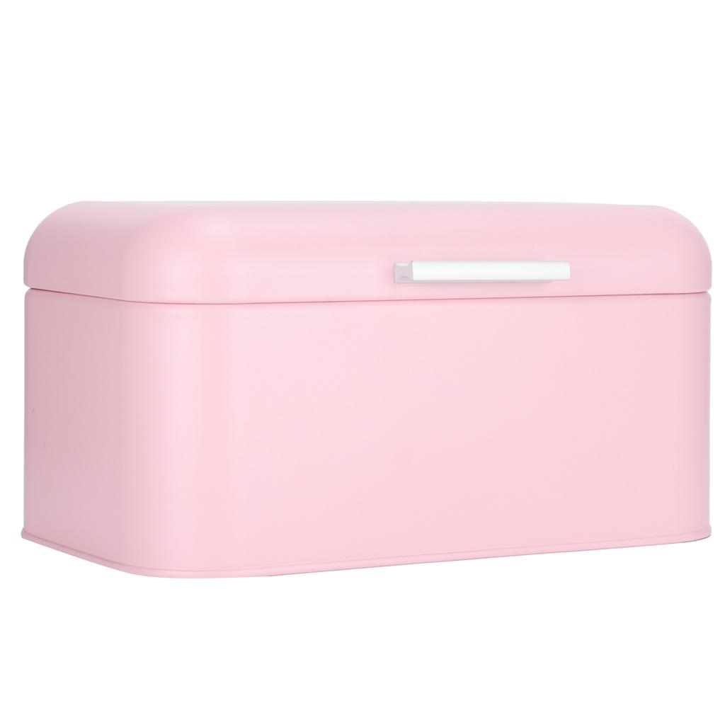 Pink Iron Bread Container Organizer NonToxic Retro Household Kitchen Storage Case