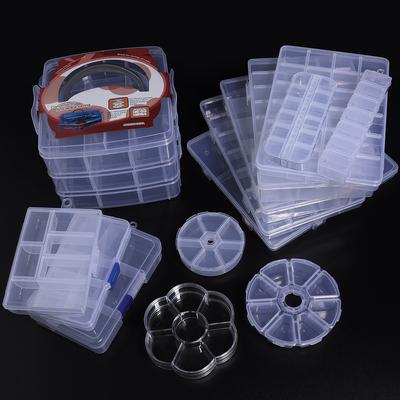 1Pc Transparent Plastic Box Multifunctional Jewelry Organizer Container Boxes For DIY Beads Bracelet Earrings Storage Display