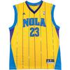 Colaboração X NBA Anthony Davis Logo do New Orleans Hornets Camisa de Basquete Confortável Sem Mangas Unissex Amarelo 7818A-332-AEB1809
