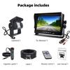 Car Rear View IR Camera with Monitor for Truck/Trailer Parking 7" LCD Color Rear View Monitor HD Reversing 4-pin Connector