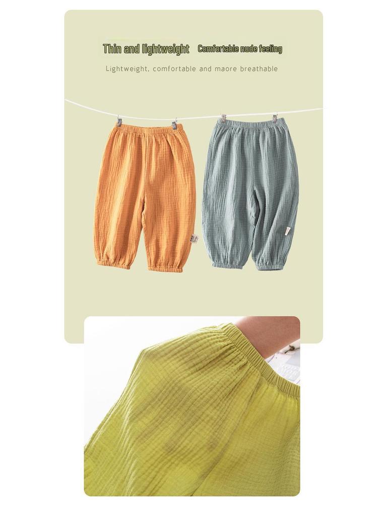 Baby Cotton Bloomers for Boys & Girls - Lightweight, Anti-Mosquito Pants for Spring, Summer & Autumn