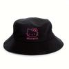 Hello Kitty KITTY Anime Cartoon Embroidered Fisherman Hat for Men and Women Beach Basin Hat Sun Hat