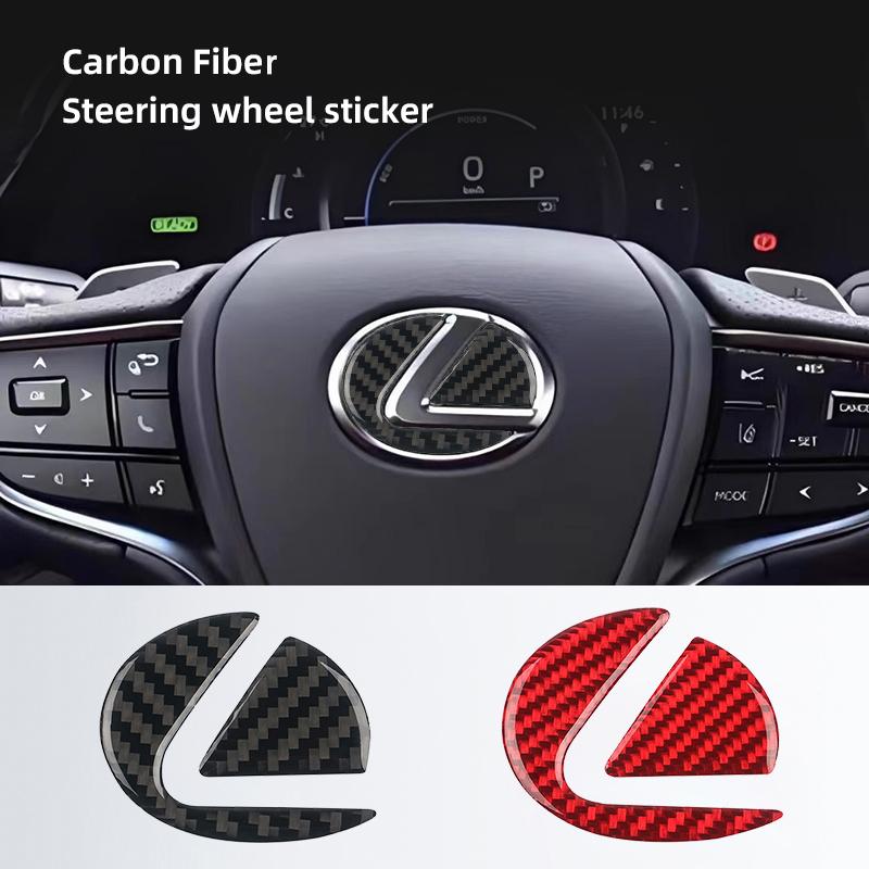 lexus Car Stickers Carbon Fiber Steering Wheel Decorative Paster For RX330 IS250 Ct200h ES300h RX350 IS300h NX300h RX400h UX250h