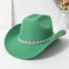 Men and Women Jazz Hat Party Festival Stage Performance Simple Top Hat High Quality Woolen Straw Hat Western Cowboy