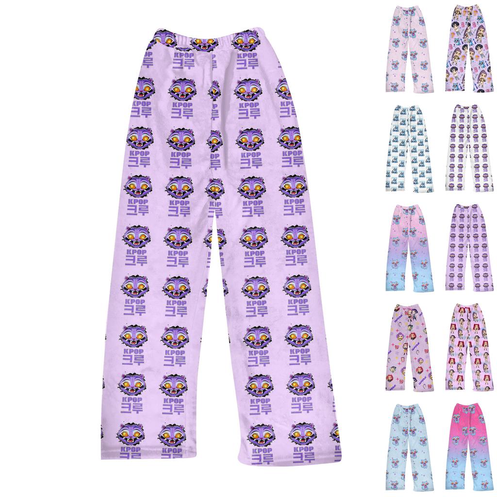 Children's Winter Pants Full Length Long Christmas Printed Pants