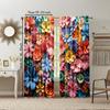 Set Of 2 Versatile Polyester Transparent Curtains Home Decoration Colorful Floral Use Bedrooms Living Rooms Curtain Ideal For Sitting Room