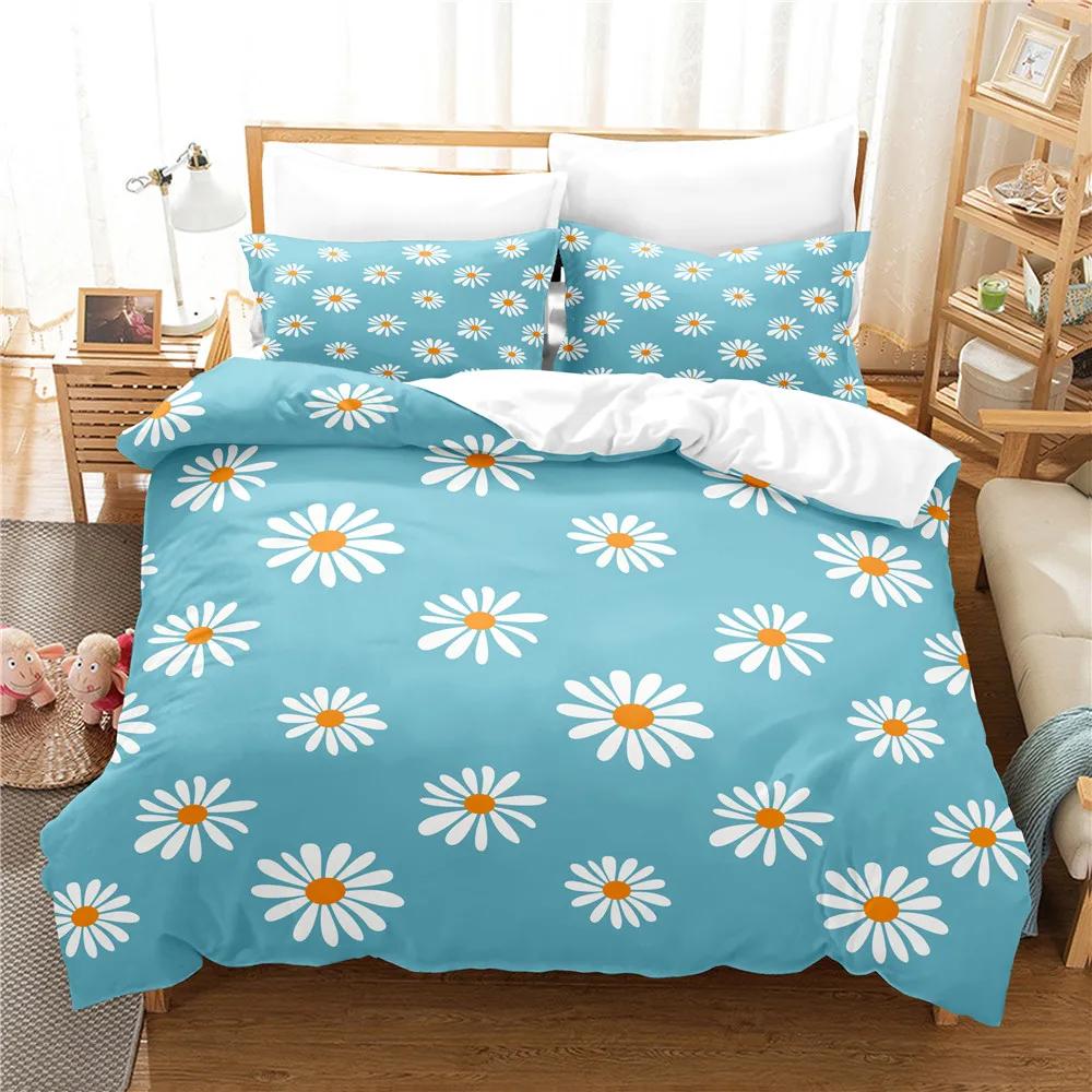 

Bedding Set Adults Chrysanthemum Flower Duvet Cover Sets Kids,twin Full Queen King Bedroom Set Home Textile Housse De Couette EU single(135x200cm)