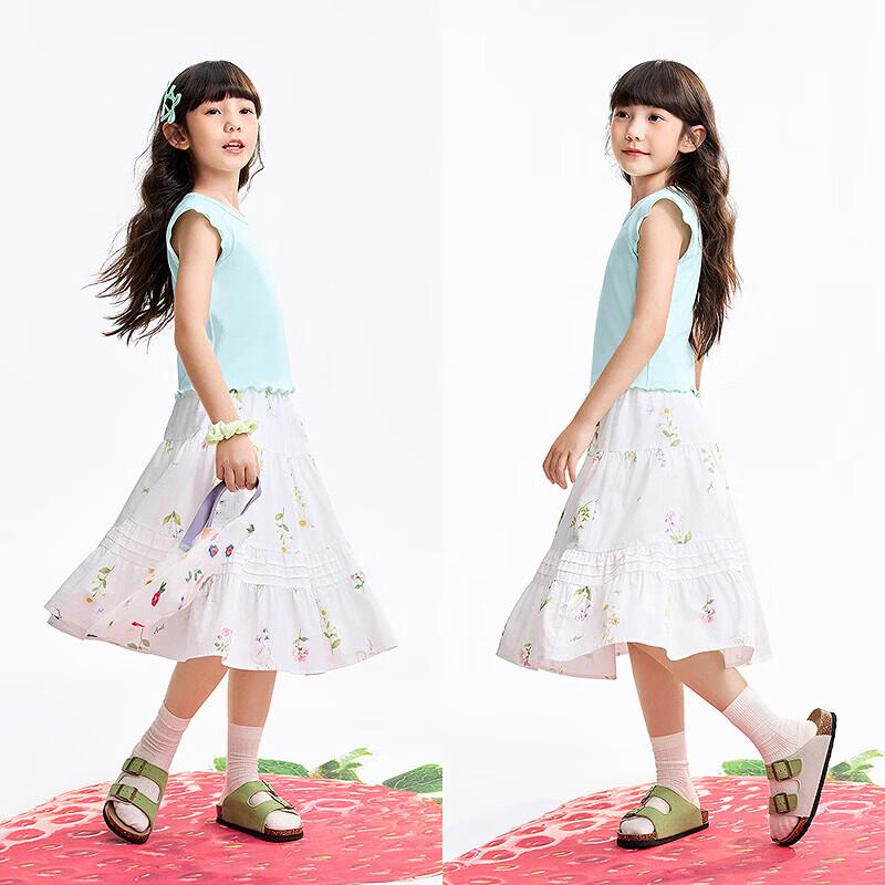 Annil Girls' Floral Puffy Short Skirt