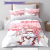 DARLING in the FRANXX Zero Two Pattern Bedding,Quilt Set Quilt Cover Pillowcase Home Birthday Gift (1 * duvet cover + 2 * pillowcase, without core)