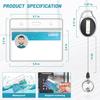 Black Zinc Alloy Waterproof Retractable Badge and Card Holder