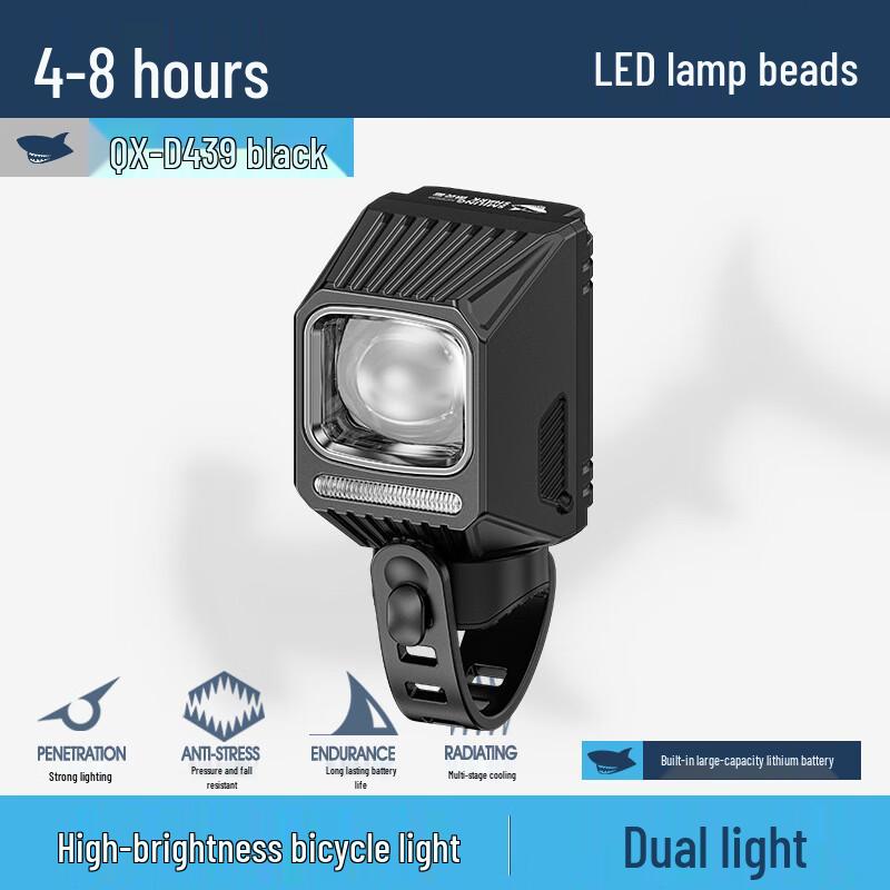 

Smiley Shark Mini Wide-beam Rechargeable Bicycle Light
