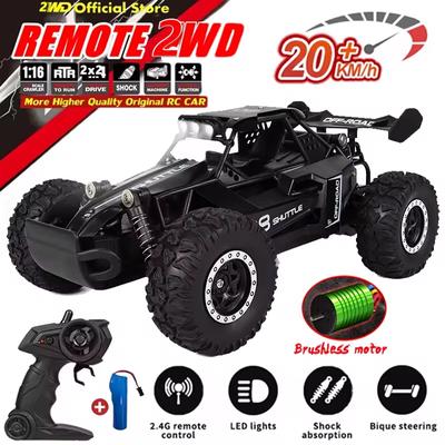 2024 New RC Car 1:16 2.4Gh Model with LED Light 2WD Off-Road Remote Control Climbing Car Outdoor Car Drift Toy Boy Gift